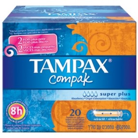 TAMPAX tampones compak super plus caja 24 unidades